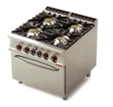4 BURNER GAS RA WITH OVEN-GAS